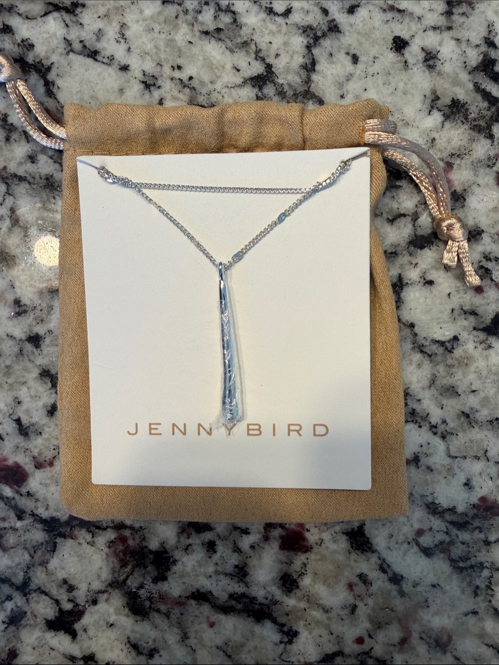 Jenny Bird Silver Spike Pendant Necklace